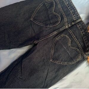 Zara Dark Wash Jeans with Tan Stitching